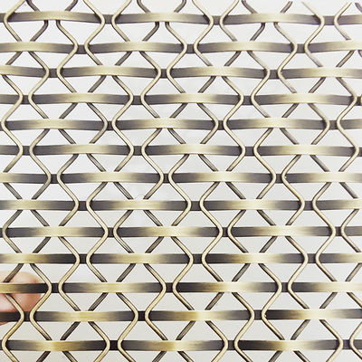 Bending Dekoratif Metal Wire Grilles Dengan Tenan Woven Mesh