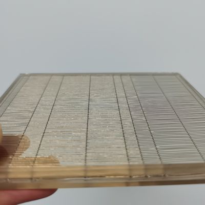 Kekuatan tarik tinggi Kekuatan Wire Mesh Dekoratif Kaca Laminasi Ketahanan Api A1