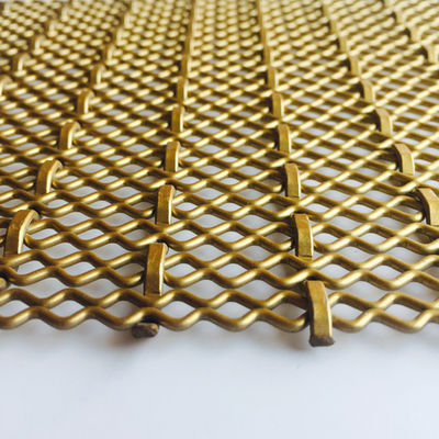 Customized Gold Wire Mesh Untuk Dekorasi Partisi Dan Dapur Lemari