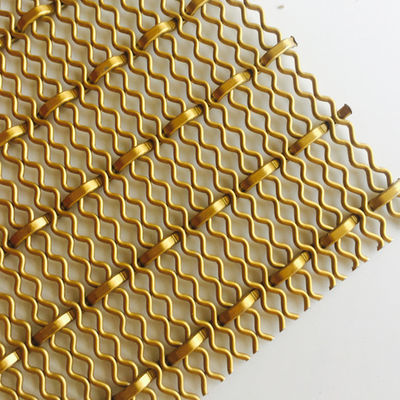 Customized Gold Wire Mesh Untuk Dekorasi Partisi Dan Dapur Lemari