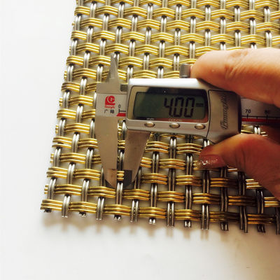 Fasad eksternal Dekoratif Wire Mesh Untuk Lemari Dalam tahan lama stainless steel