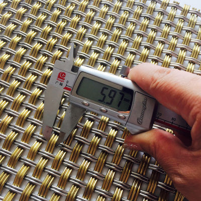 Fasad eksternal Dekoratif Wire Mesh Untuk Lemari Dalam tahan lama stainless steel