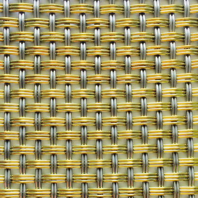 Fasad eksternal Dekoratif Wire Mesh Untuk Lemari Dalam tahan lama stainless steel