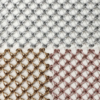 Perlindungan Lingkungan Mudah Cetakan Konstruksi Metal Mesh Langit-langit