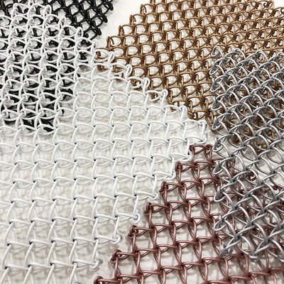 Perlindungan Lingkungan Mudah Cetakan Konstruksi Metal Mesh Langit-langit