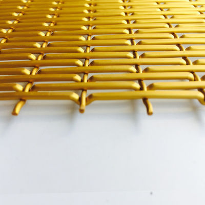 Desain Panel dinding dekoratif layar logam untuk partisi ruang tamu Aluminium Wire Mesh Room Dividers