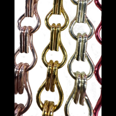 12mm*24mm Ukuran Standar Aluminium Rantai Link Tirai dengan Ketahanan dan Kinerja Tinggi