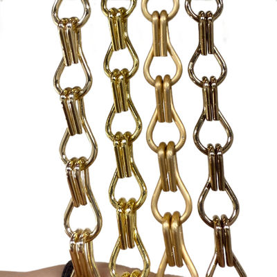 Ukuran Standar 12mm*24mm Aluminium Chain Link Curtain Ketahanan Tinggi