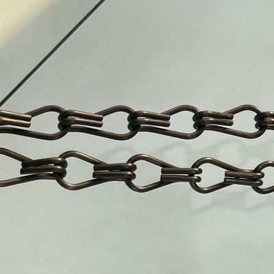 12mm*24mm Ukuran Standar Aluminium Rantai Fly Screen Untuk Industri