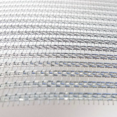 Arsitektur Kaca Laminated stainless steel Wire Mesh Woven untuk Modern Space Dividers dan Wall Cladding
