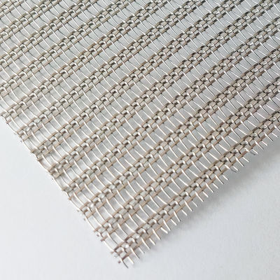 Arsitektur Kaca Laminated stainless steel Wire Mesh Woven untuk Modern Space Dividers dan Wall Cladding