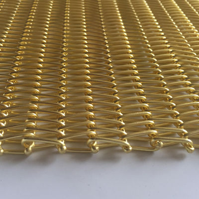 2MM Ketebalan Square Dekoratif Woven Wire Mesh Untuk Proyek