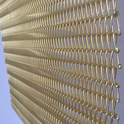 2MM Ketebalan Square Dekoratif Woven Wire Mesh Untuk Proyek