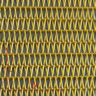 2MM Ketebalan Square Dekoratif Woven Wire Mesh Untuk Proyek