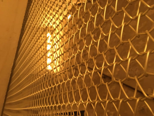 2MM Ketebalan Square Dekoratif Woven Wire Mesh Untuk Proyek