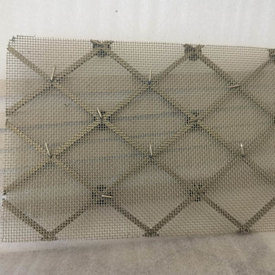3.15mm Weft Diameter Dekoratif Wire Mesh dengan Perlakuan Permukaan Disesuaikan