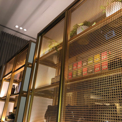 12mm Warp Pitch Dekoratif Wire Grilles Weft Diameter 3,15mm Metal Mesh Sheet