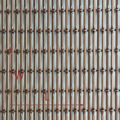 Superior Ekonomi Lingkungan Weft Pitch 17,5mm Dekoratif Woven Wire Mesh