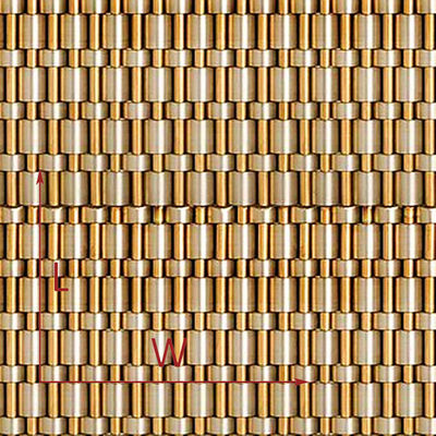 Customized Brass Metal Mesh untuk Bangunan Cladding Elevator Mesh Dengan 304 316 stainless steel