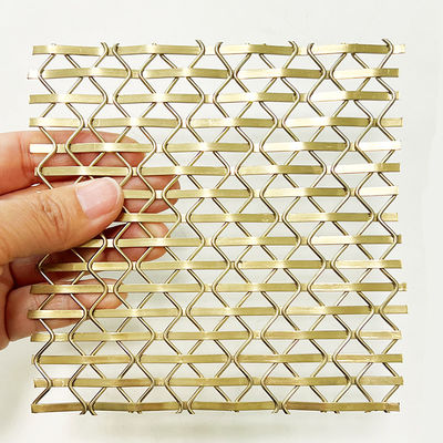 Custom Diamond Grille Woven Wire Mesh Dengan Diameter Weft 1,2mm × 2mm