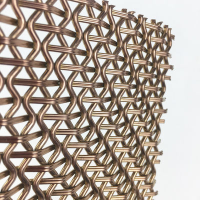 8.75kgs/m2 Dekoratif Wire Mesh Grilles Lebar 0,6m-2,4m Produk
