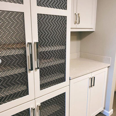 Custom Diamond Grille Woven Wire Mesh Dengan Diameter Weft 1,2mm × 2mm
