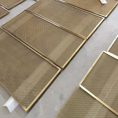 Custom Diamond Grille Woven Wire Mesh Dengan Diameter Weft 1,2mm × 2mm