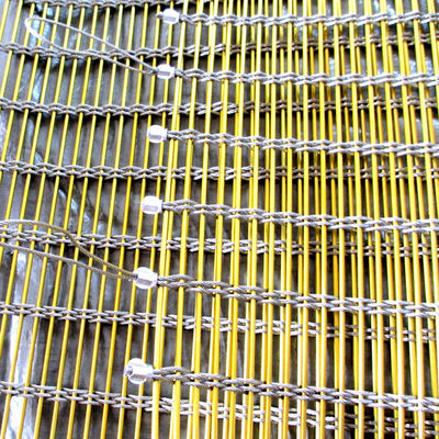 Sertifikat tahan api 8mm stainless steel Metal Mesh untuk bangunan tinggi bangunan fasad ventilasi cladding