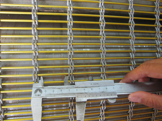 Sertifikat tahan api 8mm stainless steel Metal Mesh untuk bangunan tinggi bangunan fasad ventilasi cladding
