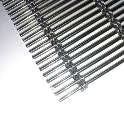 Dekoratif 3D stainless steel Woven Metal Mesh Screen Untuk Desain Langit-langit Artistik Estetika Industri
