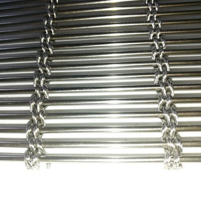 Dekoratif 3D stainless steel Woven Metal Mesh Screen Untuk Desain Langit-langit Artistik Estetika Industri