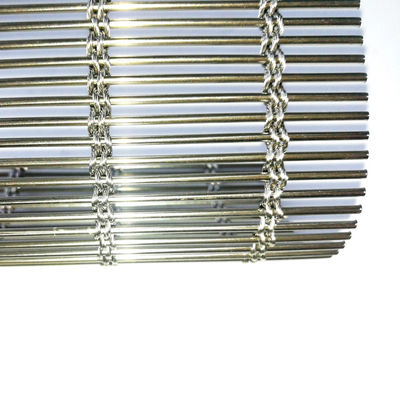 Dekoratif 3D stainless steel Woven Metal Mesh Screen Untuk Desain Langit-langit Artistik Estetika Industri