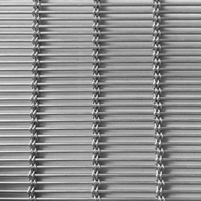Dekoratif 3D stainless steel Woven Metal Mesh Screen Untuk Desain Langit-langit Artistik Estetika Industri