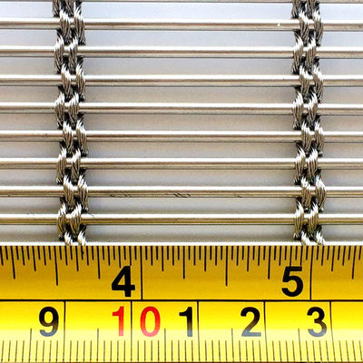 Dekoratif 3D stainless steel Woven Metal Mesh Screen Untuk Desain Langit-langit Artistik Estetika Industri