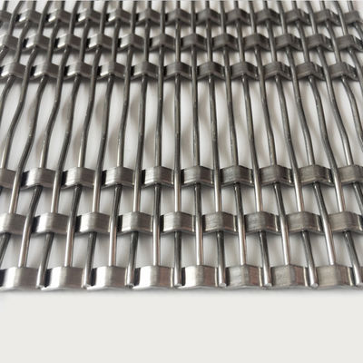 Panel kisi kawat logam stainless steel arsitektur yang tidak mudah terbakar untuk fasad parkir terbuka dan dinding berventilasi