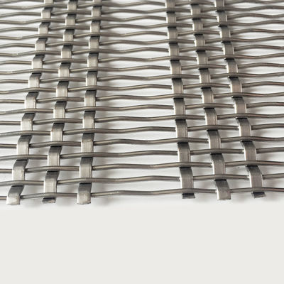 Panel kisi kawat logam stainless steel arsitektur yang tidak mudah terbakar untuk fasad parkir terbuka dan dinding berventilasi