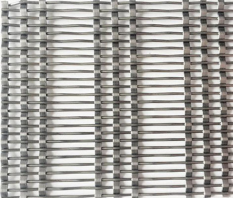 Panel kisi kawat logam stainless steel arsitektur yang tidak mudah terbakar untuk fasad parkir terbuka dan dinding berventilasi