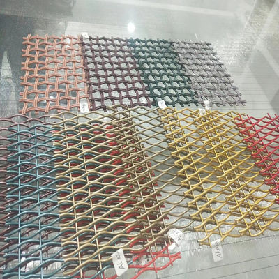 18mm Warp Pitch Aluminium Dekoratif Wire Mesh Grilles Untuk Pintu Kabinet