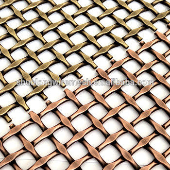 18mm Weft Pitch Dekoratif Woven Wire Mesh Dengan Minyak Bebas Bersih Dan Datar No 1