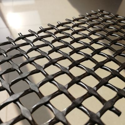 ISO9001 Bersertifikat Diamond Woven Mesh 42,2% Area Pembukaan Untuk Industri Berat