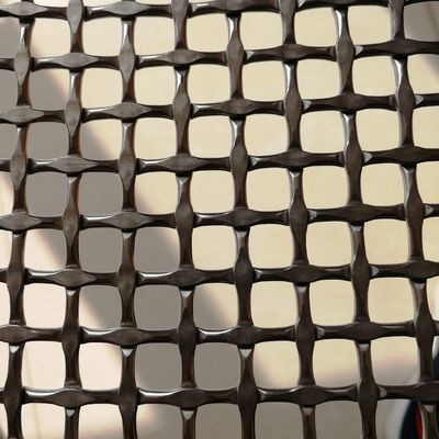 ISO9001 Bersertifikat Diamond Woven Mesh 42,2% Area Pembukaan Untuk Industri Berat