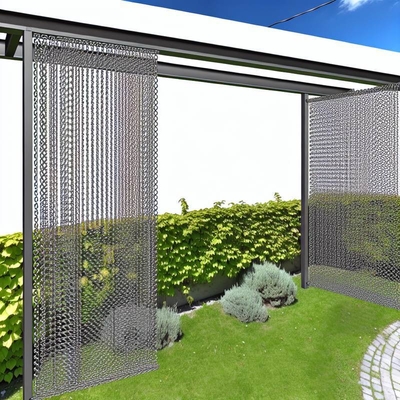 Dekoratif Aluminium Rantai Mesh Tirai untuk Taman & Desain Lansekap