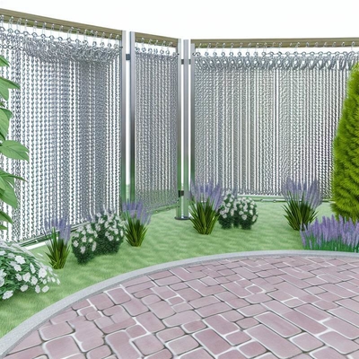 Dekoratif Aluminium Rantai Mesh Tirai untuk Taman & Desain Lansekap