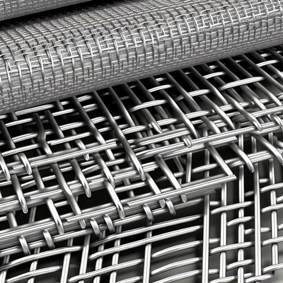 0.035KGS/M Arsitektur Woven Wire Mesh dengan anodisasi Aluminium Alloy