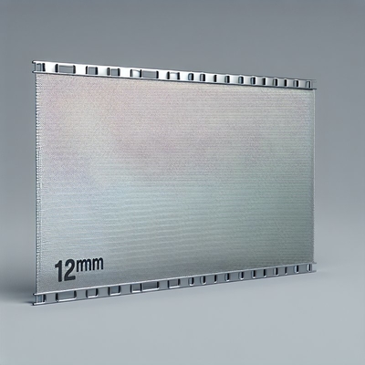 Tirai Mesh Arsitektur Alloy Aluminium 12mm untuk Fasad Bangunan