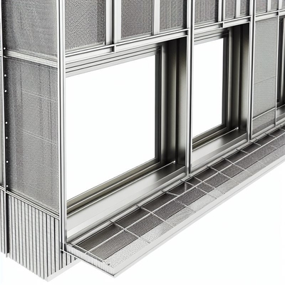 Tirai Mesh Arsitektur Alloy Aluminium 12mm untuk Fasad Bangunan