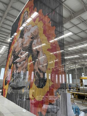 Tirai Rantai Aluminium Dekoratif Kreatif untuk Furnitur dan Instalasi Seni, Desain Mesh Logam yang Dapat Dikustomisasi yang Tahan Api