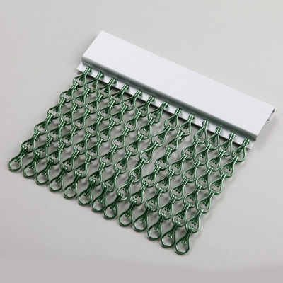 Kuat dan tahan lama Aluminium Rantai Fly Screen Ideal untuk di pabrik pengolahan makanan