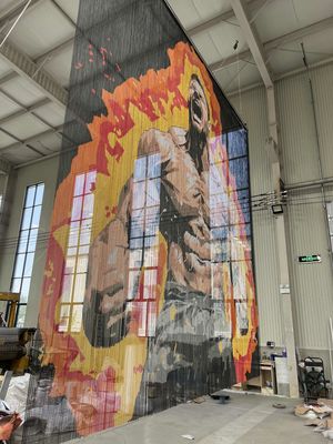 Kuat dan tahan lama Aluminium Rantai Fly Screen Ideal untuk di pabrik pengolahan makanan