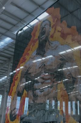 Kuat dan tahan lama Aluminium Rantai Fly Screen Ideal untuk di pabrik pengolahan makanan